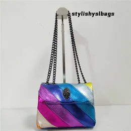 Shoulder Bags New in Picotin Y2K Women's Rainbow Shoulder Bag Purse Ladies Crossbody Bag Female Shining Diamond Bag 021523H