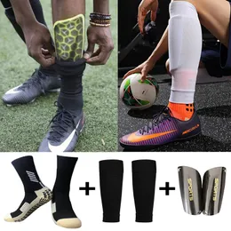 Protective Gear A Set Hight Elasticity Shin Guard Sleeves For Soccer Adults Kids Sock Pads Professional Legging Cover Sports Protective Gear 230215