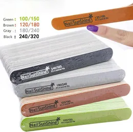 Nail Files 200 pcs Strong Thick Wood 180240 120180 240320 100150 Lima Buffer Manicure Sanding s 230214