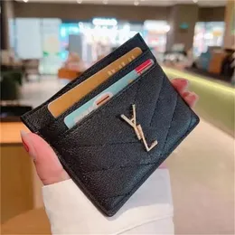 Classic Designer Money Clips Luxury Men Women Mini Wallets Card Holder Fashion Coin Purse Pocket Interior Slot Leather Wallet