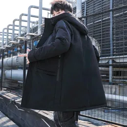 Hommes vers le bas hommes veste d'hiver hommes 2023 à capuche chaud coquille mode manteau décontracté coupe-vent Long pour