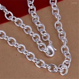 Chains Beautiful Fashion Elegant Silver Color Charm Shrimp Buckle Thick Necklace For Pendant Jewelry N100 Kinsle