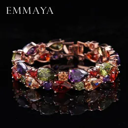 Charm Bracelets Emmaya Factory Price Mona Lisa Multicolor Cubic Zircon Bangles Luxury Wedding for Women Crystal Jewelry 230215