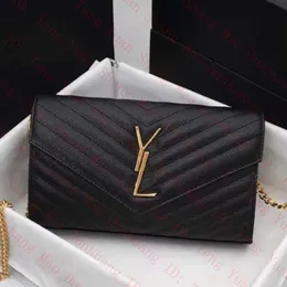 Luxury Designer Woman Bag Handbag Women Shoulder Bags V Stripe Leather Original Messenger Purse Chain with card holder slot clutch