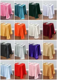 Panno da tavolo Cover di stoffa satinato a colori solidi per festival di matrimonio ristorante di compleanno per banchetti J2210185308369