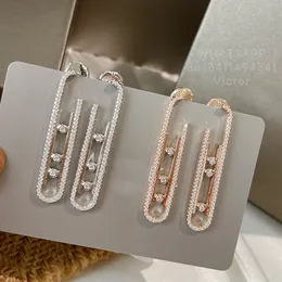 Meska Move 10th Designer Earrings Earring for Woman Diamond Gold Flated 18K 925 Silver公式複製