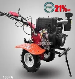 Power Tool Sets 186FA Diesel Tillage Machine Electric Start Type Micro Rotary Tiller 4stroke Gasoline Engine Agricultural Weeding9539614