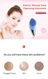 Reinigungswerkzeuge, wasserdichter Mini-elektrischer Silikon-Gesichtsreiniger und Hautmassagegerät, Gesichtsreinigungsbürste, Anti-Aging- und Tiefenreinigungsbürste für Frauen