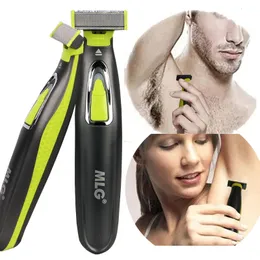 Epilador barbeador de corpo elétrico para homens Mulheres Usb Thaped Blade Trimmer para axilas de pó de biquíni de biquíni nas axili Bolas de pêlos Epilador 230215