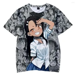 Men's Tirts Fashion Cartoon 3D Print Nagatoro Summer T-Shirt Men Women O-Neck Tshirt Harajuku adult/Kids Short Sleeve Tees