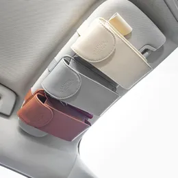 Bilarrangör Auto Sun Visor Point Pocket Pouch Bag Card Glasses Lagringshållare Bilstyling IC Sunshade Bagcar