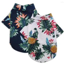 Hundebekleidung Shirts Baumwolle Frühling Sommer Haustier Kleidung Dünne Atmungsaktive Strand Hawaiian T-shirt Für Kleine Hunde Chihuahua Pudel Katzen Westen