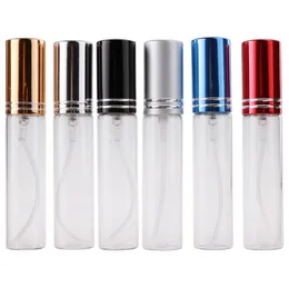 100 Pz/lotto 10 ML Mini Portatile Bottiglia di Profumo Riutilizzabile Bottiglia Vuota Spray In Metallo Bottiglie di Profumo Atomizzatore Contenitore Regalo Del Campione SN680