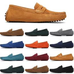 GAI Herren-Freizeitschuhe, Herren-Slipper, Lazy-Wildleder, große Größe 38–47, Hellbraun