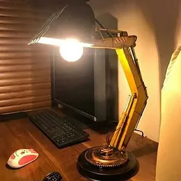 Digger Creative Desk Lamp Excavator Night Light for Kids Стол Чтение дома декоративное светодиод 2022