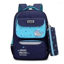 Schultaschen Wasserdichte Schultasche Orthopädisch Für Kinder Rucksack Kinder Büchertasche Primär Rucksack Bleistift Zweiteiliges Set