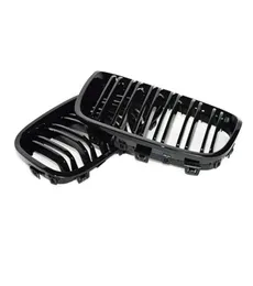 Двойная планка пары углеродных гонок для 1 серии F202014 ABS Grills Grills Front Bumper Grilles Styling6040689