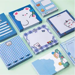 Pcs/lot Creative Bear Girl Memo Pad Sticky Notes Cute N Times Stationery Label Notepad Bookmark Post School Supplies