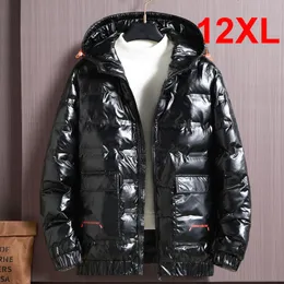 Herren Down Parkas Winter Parka 12xl 11xl 10xl Plus -Size -Jacken verdickte warme Kapuzenmäntel Männliche Oberbekleidung Großer Hochglanzjacke 230216