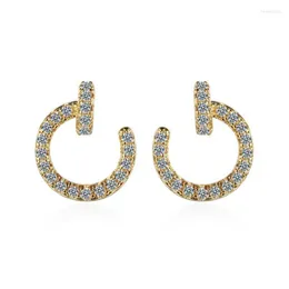 Brincos de garanhão fofo Semicircle estrelas da lua zircon imite opala para mulheres acessórios de jóias presentes de festa brincos sae509