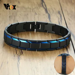 Bracelets de charme VNOX 12mm Mens aço inoxidável Corrente de link elegante Gents casuais de pulseira Jóias góticas punk góticas 230215