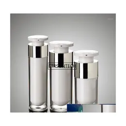 保管ボトルジャー100pcs 15ml 30ml 50ml sier airless bottle Acrylic Vacuum Pump Lotion forsmetic container f29811ドロップdhfry