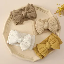 Saç Aksesuarları Jacquard Bow Head Bands Bebekler için Türban Kızlar Saç Bandı Çocuk Elastik Bantlar Toddler doğumlu PO Headwrap