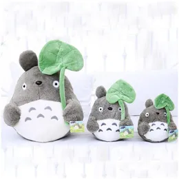 Filmer TV PLUSH Toy 20cm Cartoon Movie Soft Totoro Söt fylld lotus Leaf Kids Doll Toys For Fans Drop Delivery Gift Animals DHGND