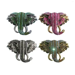 Brooches Retro Elephant Brooch Pin Shiny Rhinestone Animal Shape Corsage Jewelry Gifts Dress Accessories Women Men