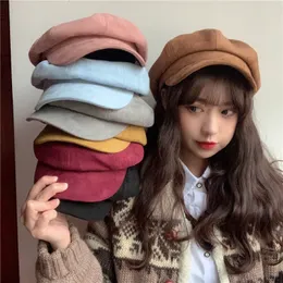 Berets sboy Caps Chegam Mulheres sboy Gatsby Cap Octogonal Baker Peaked Beret Driving Hat Feminino Protetor Solar Chapéus Pintor Tour Cap 230215