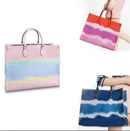 Totes Moda Onhego bolsa de água colorida Ripple Style Totes Bolsas de ombro de alta capacidade de lazer bolsas de bolsas de mensagens portáteis