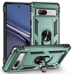 Casos de anel magn￩tico de montagem do carro para Google Pixel 7 Pro 6 6a 7a Caixa Kickstand Dual Layer Combo Tampa