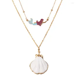 Girocollo ZOSHI Fashion Sea Shell Collana Gioielli Bohemian Beach Nappa Catene Per Donna Collari Placcati Oro