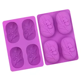 Olive Tree Silicone Cake Mold Handmade Soap Mold Cold Soap Mold Aromatherapy Rice 1 Piece 1224019