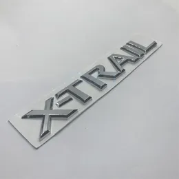 Odznaka z tyłu samochodu 3D Chrome X Letters Srebrna naklejka do Nissan X-Trail Auto Styling259Q
