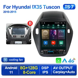 2 Player Android 11 dla samochodu DVD w stylu Tesla DVD Audio dla Hyundai Tucson 2 IX35 2009-2015 Multimedia GPS 2DIN CARPLAY STEREO