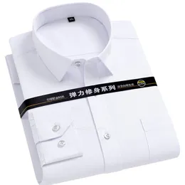 Camisas de vestido masculinas estrech camisa sólida Anti-rugas de manga longa masculino casual masculino regular Faix não-ferro Easy Cuidado Voas de trabalho Man 230216