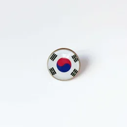 Partys Güney Kore Ulusal Bayrak Broş Dünya Kupası Futbol Broş Yüksek Sınıf Ziyafet Partisi Hediye Dekorasyon Kristal Memur Metal Rozeti