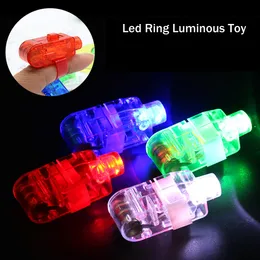 LED Rave Toy 100pcs 글로우 파티 호의 LED 플래시 손가락 반지 레이저 핑거 조명 페스티벌 홀리데이 파티 공급 230216