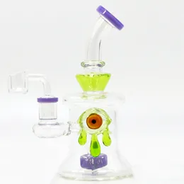 Hosahs Solid Base Water Drop Eye Decoration Heady Glass Bong Water Pipe Dab Rig Cigar med kvinnlig kvartsbangerrökning