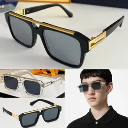 Custom Black lenses sunglasses double bridge iconic shades Z1802 woemn New brand UV Protection Top beam Gold logo Design Driving Oversize Large Frame Glasses