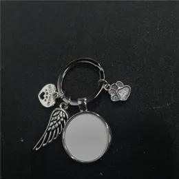 sublimação em branco Pet Dog Keychains Tecla anel de transferência de calor Impressão