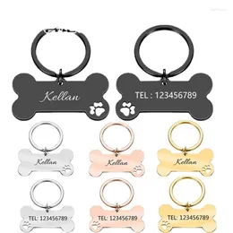 Abbigliamento per cani Incisione personalizzata Targhette con nome per gatti domestici Targhetta identificativa personalizzata Accessori per collari Targhetta con pendente anti-smarrimento Portachiavi in metallo