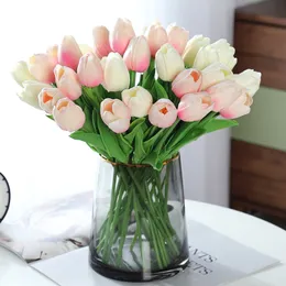 Tulip Multicolor Real Touch Artificial Flower Bouquet Fake Flower For Wedding Home Hotel Decoration Flowers Garden Decor