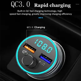 Bluetooth Car Kit 5 0 руки беспроводной для FM -передатчика Music Player Receiver Dual USB Fast Charge1318c