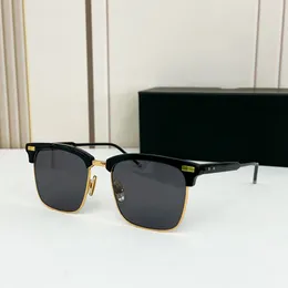 男性向けの黒い灰色の四角いサングラス711ゴールドメタルサングラスデザイナーsonnenbrille gafas de sol uv400保護箱付きアイウェア