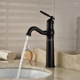 Bathroom Sink Faucets Oil Rubbed Bronze 12" Contemporary Vessel Faucet - Single Hole / Handle Knf284