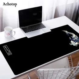 Mouse almofadas de mouse Pulso repousa grande japonês mouse pad mousepad xxl escritório deskmat anti -slip pc mouse tapete big teclado almofadas de mesa preta tapete t230215