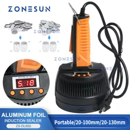 Zonesun tätningsmaskin handhållen induktion tätare bärbar elektromagnetisk flask aluminium folie folie plastflaska zs-dl800