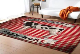 Tapetes de carpete de vaca xadrez xadrez para o tapete da sala de estar para crianças cama janela de cabeceira de cama Tapetes de decoração de casa Matcarpetscarpets78477778